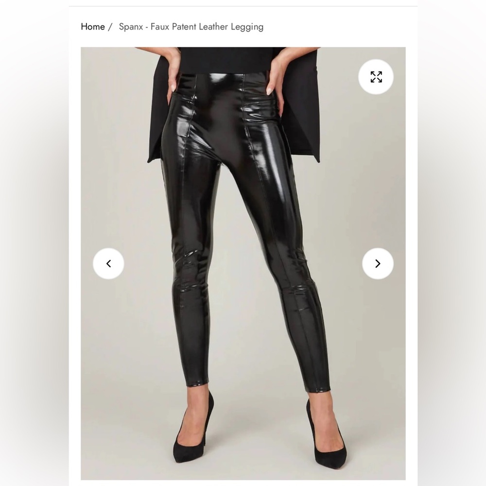 SPANX Shiny Black High-Waist Leggings